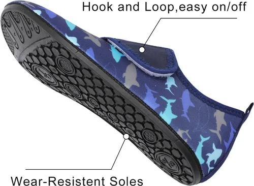 Vista 4 de Centipede Demon Zapatos de agua para niños y niñas, secado rápido, calcetines acuáticos para deportes, playa, natación, surf