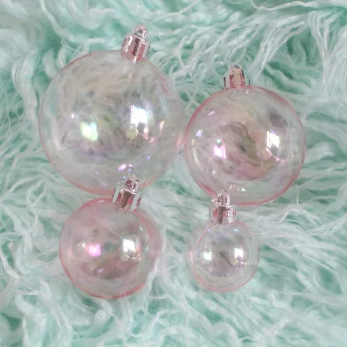 Vista 9 de 90 piezas transparentes de boda de xcm para bodas, tamaños de bolas de Navidad, árboles surtidos de Navidad, estilo redondo, bricolaje, boda