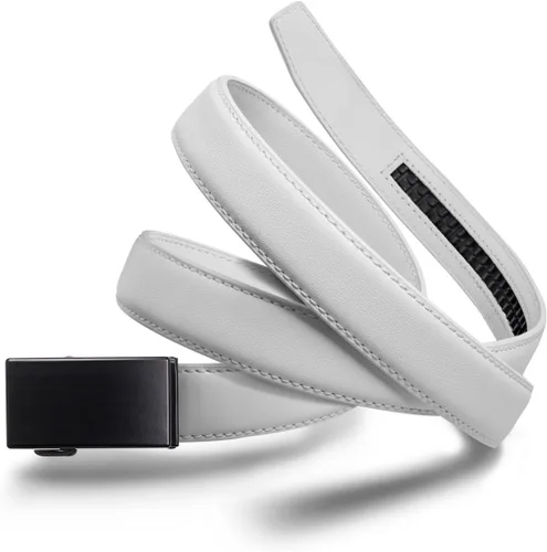 Vista 12 de Mission Belt Cinturón de trinquete de cuero para mujer, colección de cuero de 1.181 in oro/cuero negro