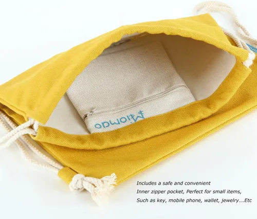 Vista 3 de Miomao Mochila con cordón estilo piña, bolsa de lona para deportes de playa