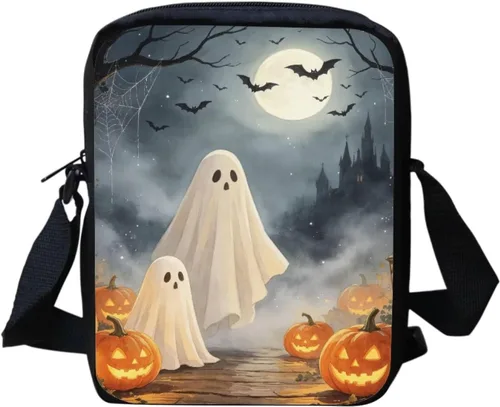 Vista 19 de Halloween Cat Small Messenger Bag Crossbody Shoulder Bag for Women Black Cat Pumpkin