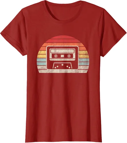 Vista 43 de Retro Cassette Tape 80s 90s Nostalgia T-Shirt Negro