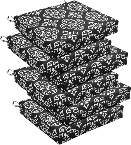 Vista 20 de Basic Beyond Juego de 4 cojines para sillas de exterior, cojines de exterior para muebles de patio, cojines resistentes al agua para sillas de patio