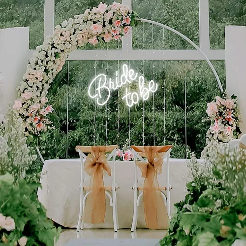 Vista 5 de Letrero de pared LED con texto en inglés "Bride to be Letras" para Navidad, despedida de soltera, regalos de compromiso, letrero de neón