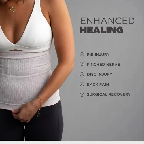 Vista 4 de Incrediwear Funda para el cuerpo: manga de apoyo de espalda para aliviar el dolor de espalda baja y apoyo lumbar, ayuda con la inflamación