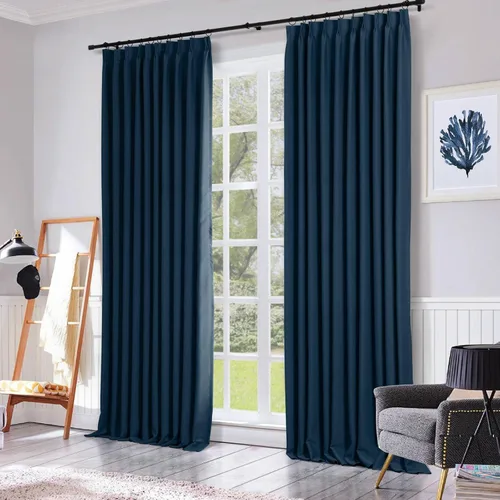 Vista 7 de ChadMade Cortina opaca plisada pesada de 45 pulgadas de largo, 27 pulgadas de ancho x 45 pulgadas de largo, para ventanas pequeñas, color beige