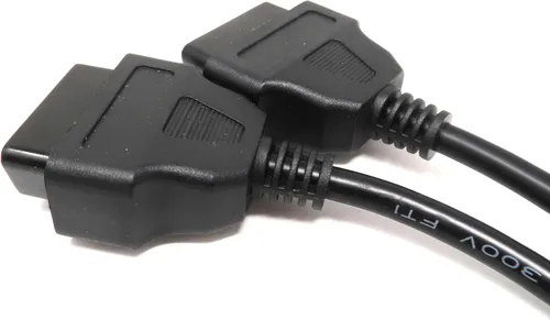 Vista 6 de Cable divisor OBD2 en Y, adaptador macho de 16 pines a hembra doble, cable resistente de 24 AWG, conexión de dispositivo doble, enchufe de ángulo