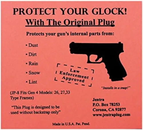 Vista 4 de NDZ Performance Jentra JP8 Grip Frame Plug para Glock 26, 27, 33, Gen 4 y 5 en 0.354 in, .40 y .357