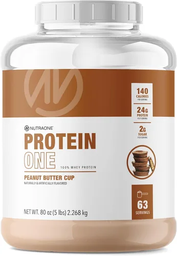 Vista 9 de NutraOne ProteinOne Whey Protein Promueve la recuperación y desarrolla músculo con un batido de proteínas en polvo para hombres y mujeres