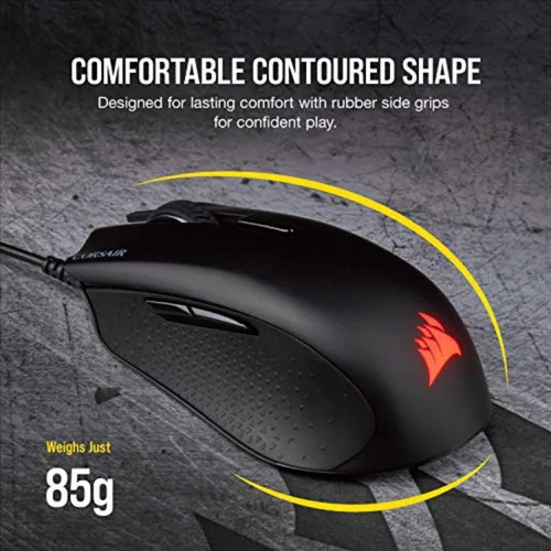Vista 3 de Corsair Harpoon PRO RGB - Mouse para juegos ligero con cable FPS/MOBA - 12,000 DPI - 6 botones programables - Compatible con iCUE - PC, Mac, PS5