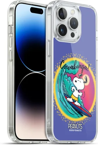 Vista 167 de Head Case Designs Funda de gel con licencia oficial de Peanuts Beach Surf Snoopy Boardwalk Airbrush [protección de grado militar] compatible