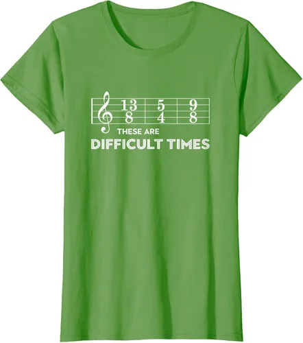 Vista 57 de Musician - Camiseta con texto en inglés "These are Difficult Times", talla S