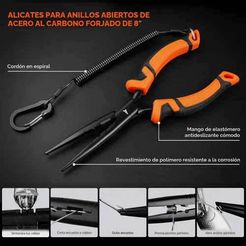 Vista 4 de KastKing ToughTide - Juego de 5 herramientas de pesca, báscula digital recargable para peces de 65 libras con agarre de labios y cinta métrica