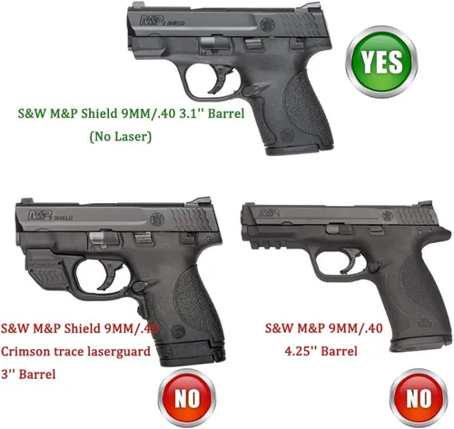 Vista 2 de S&W M&P Shield/Shield Plus OWB Holster, liberación del índice, mano derecha, 0.354 in/.40, barril de 3.1 pulgadas