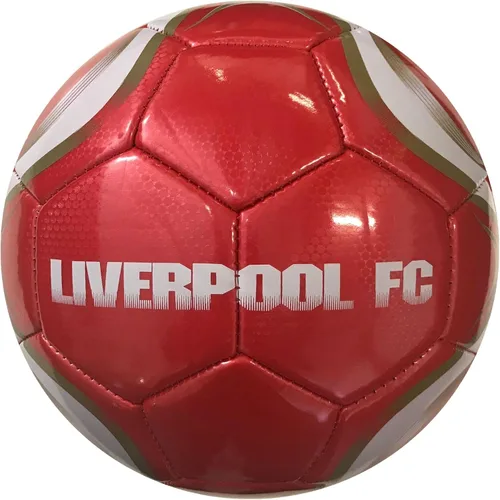 Vista 3 de Icon Sports Balón de fútbol con licencia oficial del Liverpool FC, tamaño 5, rojo acuñado