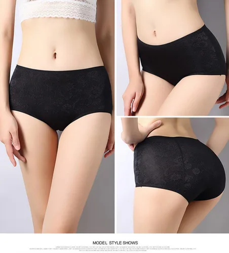 Vista 4 de YOYI Fashion - Pantaletas menstruales para mujer, jacquard fácil de limpiar, paquete surtido, tallas de EE. UU. XXS-4XL11