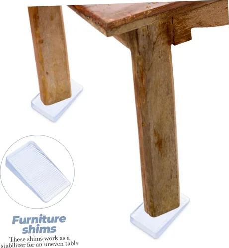 Vista 4 de STOBOK Cuñas de plástico para mesa, cuña de inodoro transparente, niveladoras de muebles, bloques ajustables, para bañera de hidromasaje
