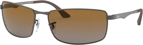 Vista 2 de Ray-Ban Gafas de sol rectangulares de metal RB3498 para hombre