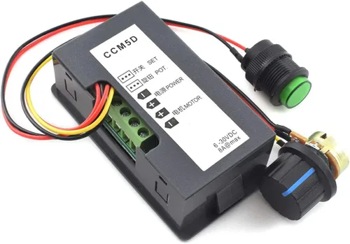 Vista 5 de SDTC Tech Controlador de velocidad del motor de 6V-30V 8A DC 6V 12V 24V PWM Interruptor de control de velocidad sin pasos Regulador de controlador