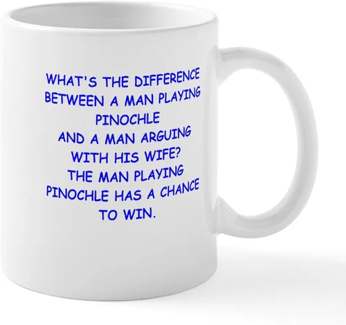 Vista 78 de CafePress Euchre Champ Mugs Taza de café de cerámica de 11 oz (11.0 fl oz)