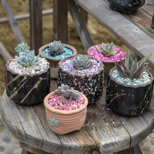 Vista 6 de HappyFiller Piezas rotas de cáscara triturada de 23 onzas, centros de mesa de boda, manualidades de resina, plantas suculentas, cubierta de suelo