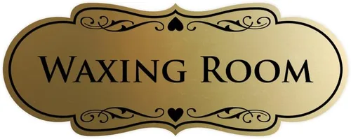 Vista 30 de Designer Waxing Room Sign (negro) - Pequeño 1 paquete