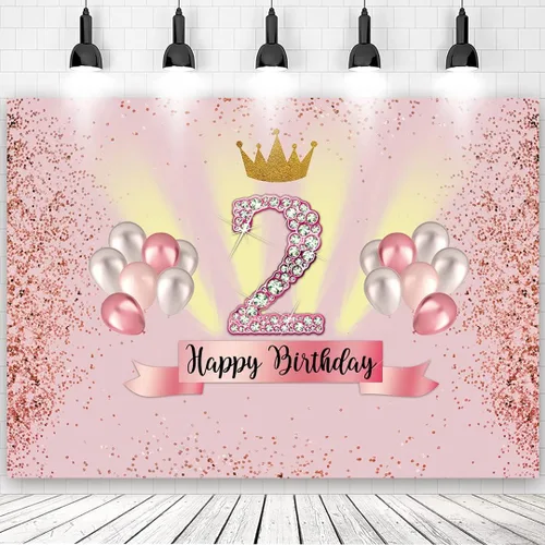 Vista 8 de Fondo azul para cabina de fotos de 2º cumpleaños para niños, decoración de fiesta de segundo cumpleaños, telón de fondo de fotografía para niños