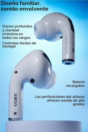 Vista 9 de Coby Altavoz Bluetooth portátil, altavoz inalámbrico en forma de auricular con graves profundos, radio FM, micrófono integrado, tarjeta TF y soporte