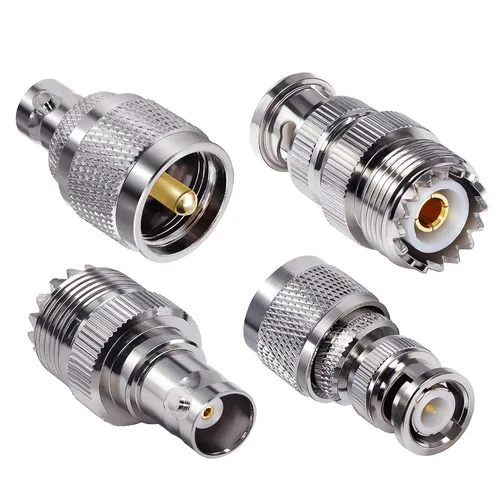 Vista 8 de TUOLNK Adaptador coaxial RF BNC a UHF PL259 SO239 a conector de toma BNC hembra para cable de extensión 2 piezas