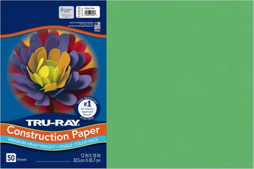 Vista 39 de Tru-Ray® Papel de construcción, 12.0 in x 18.0 in, 50% reciclado, azul atómico, paquete de 50