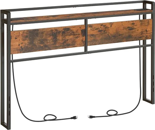 Vista 11 de HOOBRO Cabecera Tamaño Queen, Cabecera con 2 Tomacorrientes y 4 Puertos USB, Altura Ajustable, Estante de Almacenamiento, Resistente y Estable