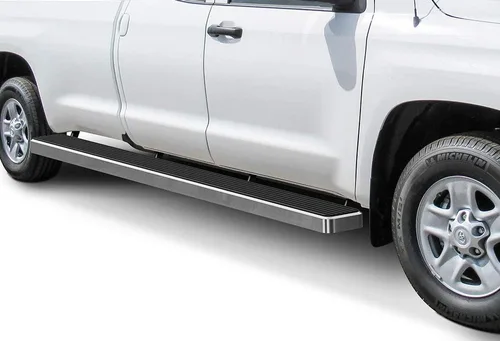 Vista 16 de Estribos iBoard para 2007-2017 Toyota Tundra Double Cab Pickup 4-Door, Negro Aluminio negro