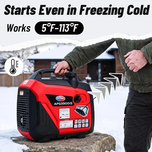Vista 6 de ALL-Power Portable 3300W Inverter Generator RV Ready CO Sensor para uso