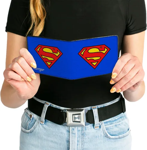Vista 6 de Buckle-Down Cartera Superman Shield AzulRojoAmarillo