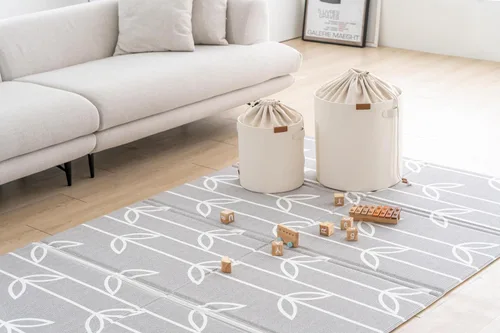 Vista 2 de Baby Care Alfombra plegable - Pétalos de mar (gris), grande