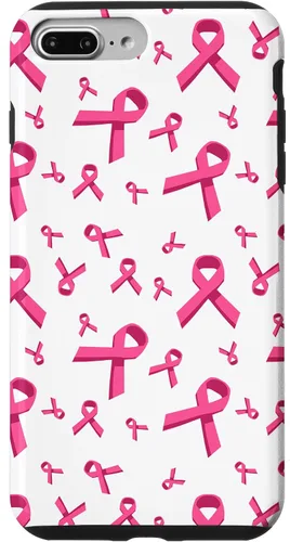 Vista 12 de Funda de soporte para iPhone 17 de mujeres de concientización sobre el cáncer de mama con patrón de cinta rosa