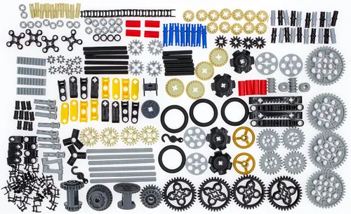 Vista 2 de ASTEM 270PCS Technic-Parts.Gear-Differential-Gearbox-Rack, Pin-Connector Eje Cruz Eje Conector-Pieza-Conjunto de Cadena-Enganche-Pins Conector