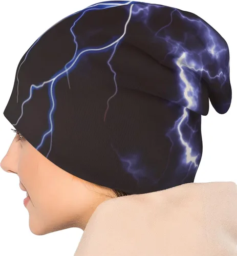 Vista 5 de Baggy Slouchy Beanie Hat Warm Skull Cap Adult Knitted Hat Chemo Cap for Women Men