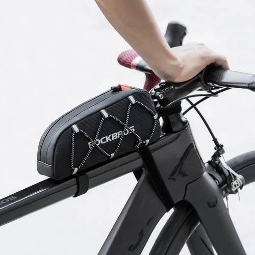Vista 2 de ROCKBROS Bolsa de Tubo Superior para Bicicleta Bolsa de Marco Frontal para Bicicleta Accesorios para Bicicleta Compatible con iPhone 14/13/12 Pro