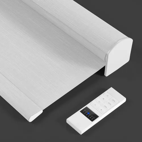Vista 14 de ZSTARR Persianas enrollables motorizadas de filtrado de luz con control remoto, persianas inteligentes recargables compatibles con Alexa Google a