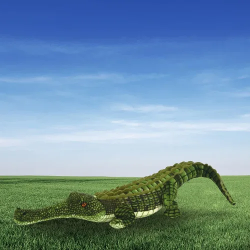 Vista 3 de Rhode Island Novedad encantador cocodrilo gharial, juguete de peluche suave para niños, 23 pulgadas
