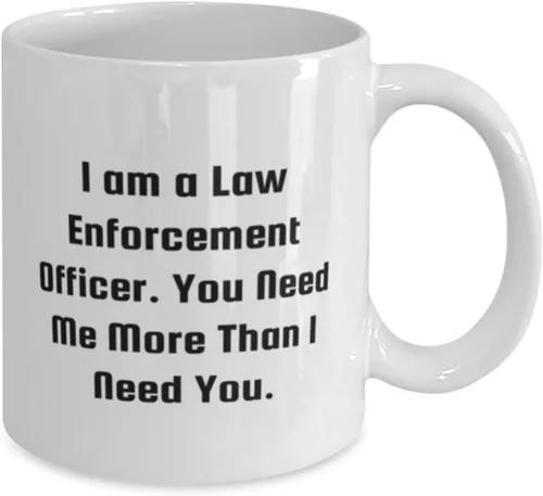 Vista 2 de Appreciation Law enforcement officer 11oz 15oz Mug, I am a Law Enforcement, Present For Coworkers, Useful Gifts From Friends, Gifts for police