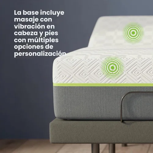 Vista 6 de Cama ajustable GhostBed con colchón híbrido de 12 pulgadas en una caja, tamaño Queen
