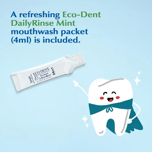 Vista 3 de Eco-Dent Enjuague bucal sin alcohol, menta - Ultimate Essential MouthCare, enjuague bucal para adultos, enjuague bucal de bicarbonato de sodio