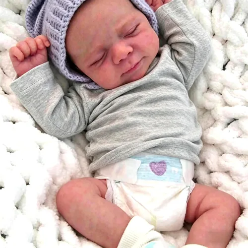 Vista 15 de Anano Muñecas de bebé Reborn de cuerpo completo de 18 pulgadas, muñeca realista recién nacida, niña anatómicamente correcta, muñecas Reborn