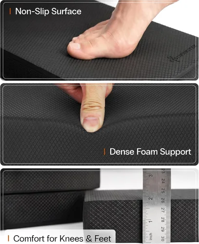 Vista 4 de StrongTek 2-in-1 Foam Balance Pad and Kneeling Pad, Non-Slip Supportive Cushioning, Core Stability Training, Yoga and Pilates, Physical Therapy