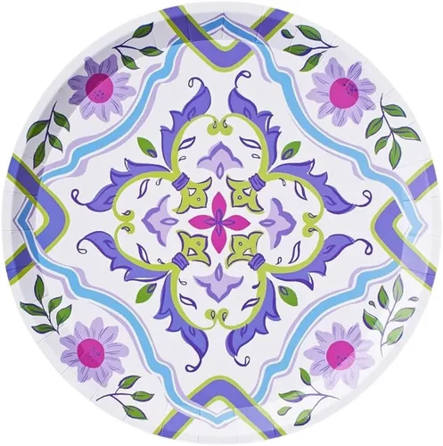 Vista 9 de Coterie Platos azules y dorados (juego de 10 platos pequeños marroquíes, azul marino, agradables para bodas, despedidas de soltera, cenas y fiestas)