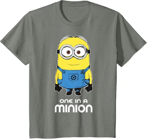 Vista 91 de Despicable Me Camiseta estampada Minions Bob One in A Minion Negro