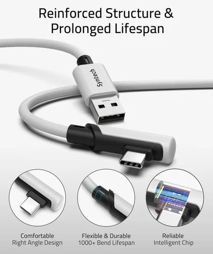 Vista 3 de Syntech Cable de enlace de 10 pies compatible con accesorios Quest2 y PCSteam VR transferencia de datos de PC de alta velocidad cable USB 30 a USB C