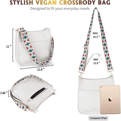 Vista 2 de Viva Terry Bolso bandolera de cuero vegano con correa ajustable